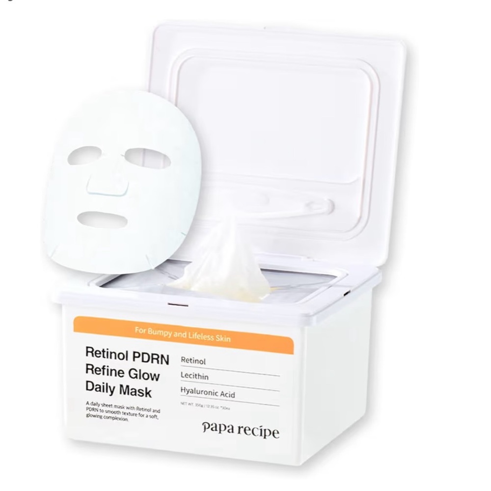 Korean Skincare Papa Recipe Retinol PDRN Daily Refine Glow Mask